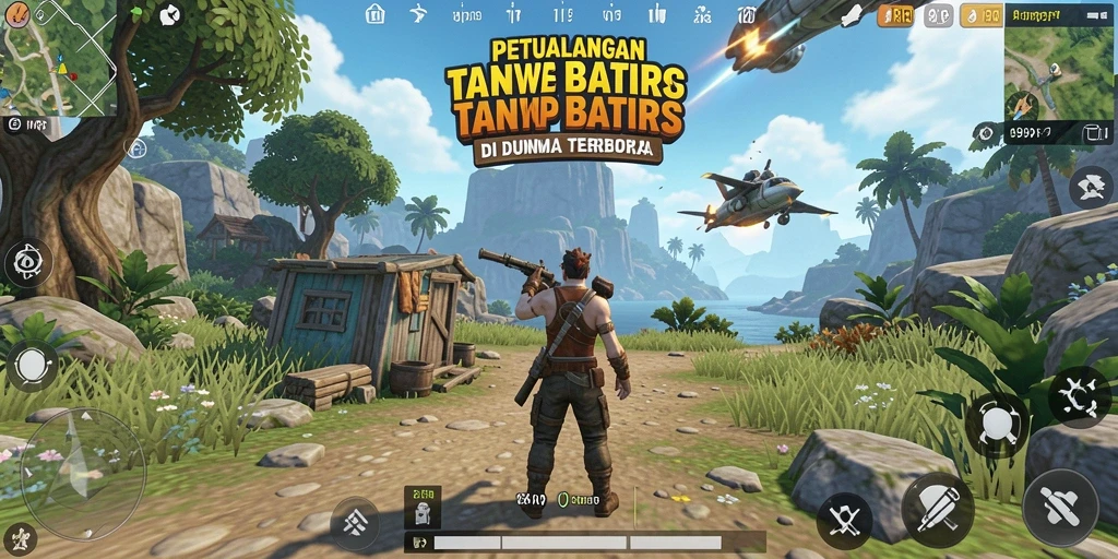 Tangkapan layar menampilkan petualangan seru di dunia terbuka.