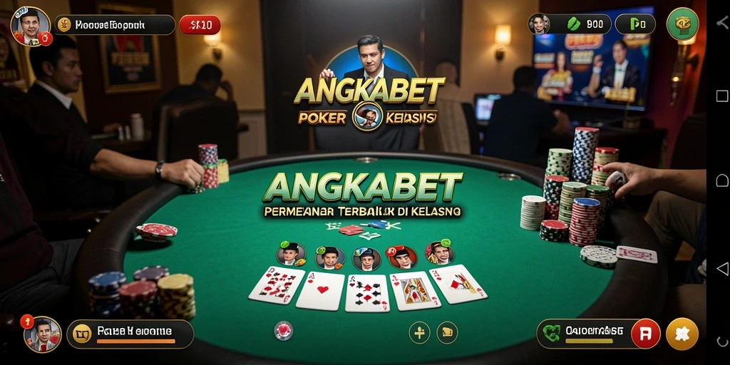 Tampilan gameplay poker yang seru dan interaktif dari ANGKABET.