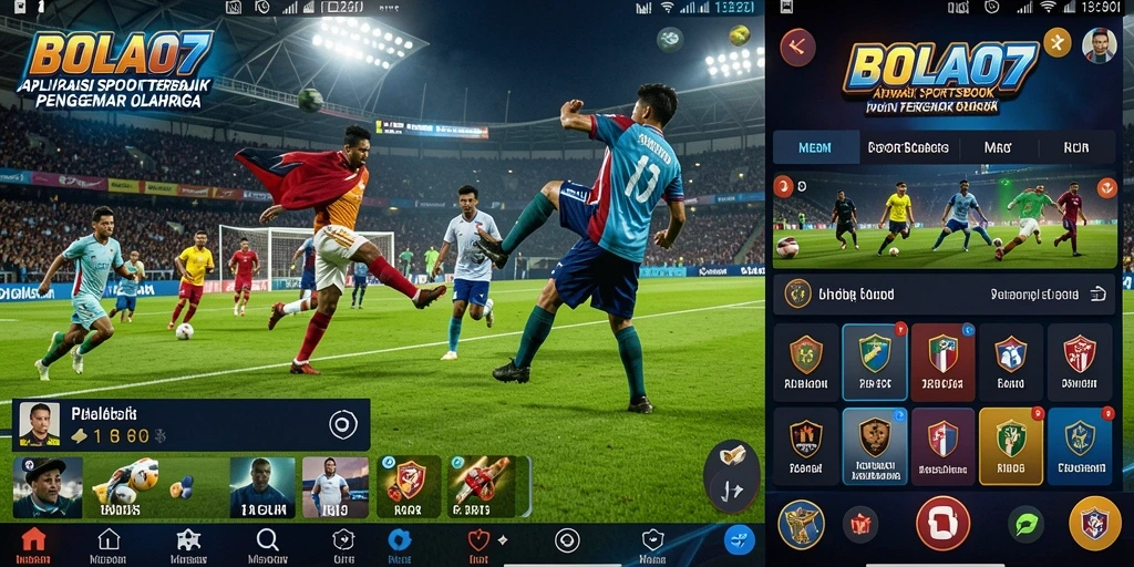 Tampilan menarik dan intuitif dari aplikasi BOLA07.
