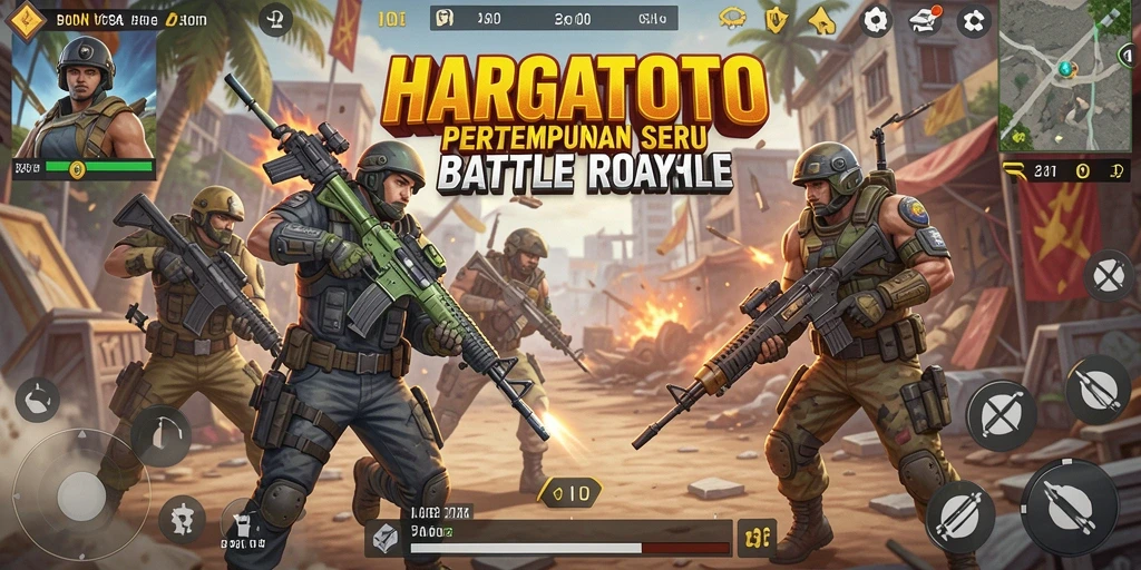 Gameplay seru HARGATOTO dalam aksi Battle Royale.