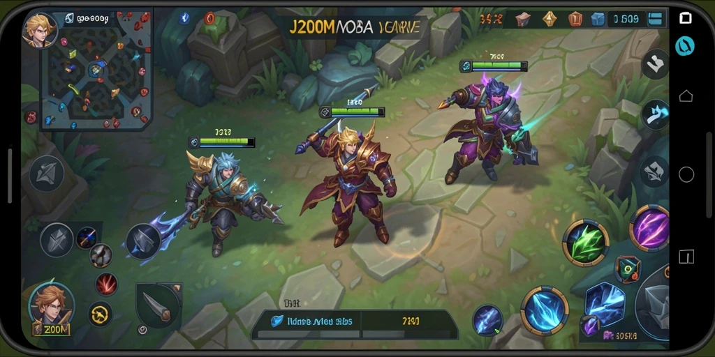 Tampilan gameplay seru di J200M dengan pertempuran strategis.