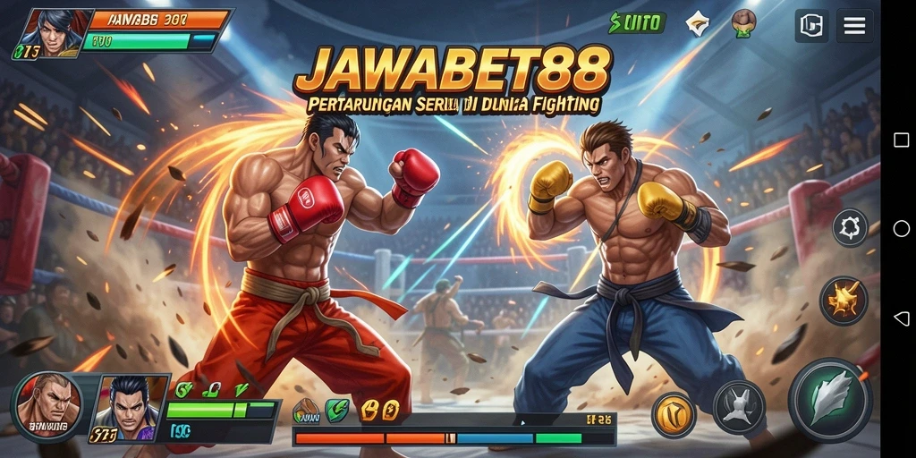 Tampilan gameplay JAWABET88 dengan pertarungan yang mendebarkan.