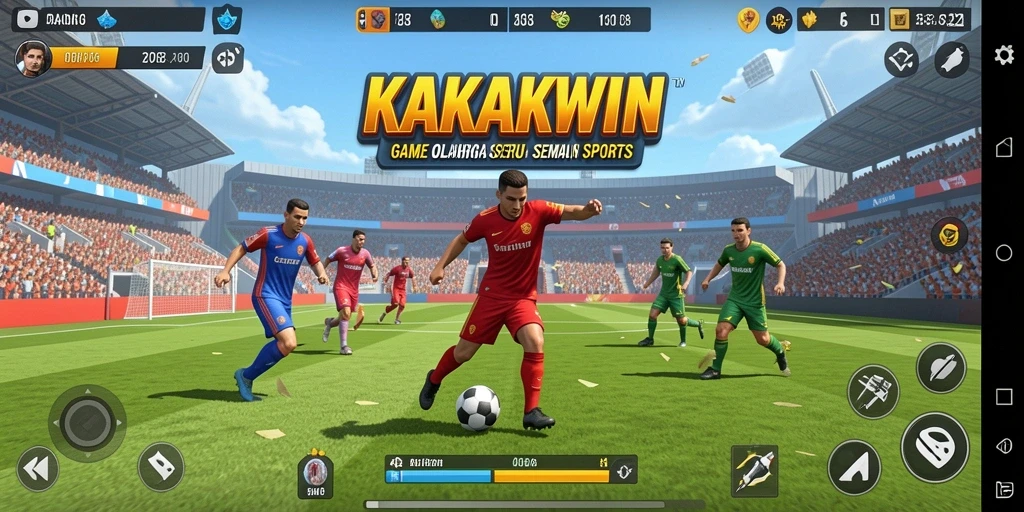 Gameplay seru dalam KAKAKWIN dengan aksi olahraga mendebarkan.