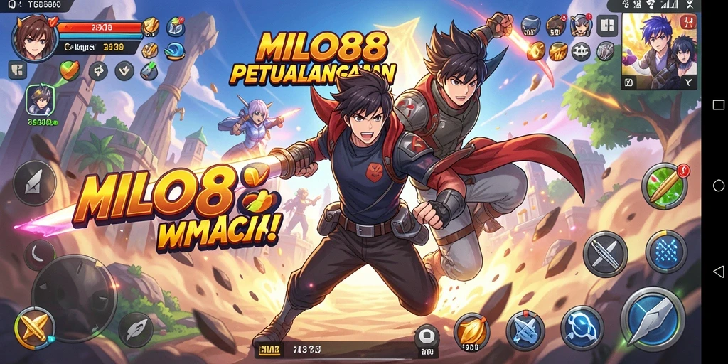 Tampilan gameplay yang menakjubkan dari MILO88 dengan karakter animasi.
