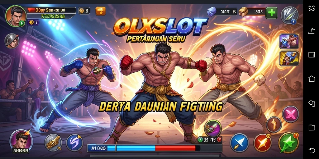 Tampilan seru dari gameplay Fighting OLXSLOT yang mendebarkan.