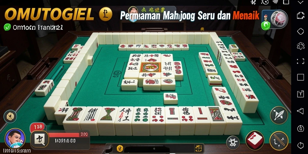 Tampilan screenshot OMUTOGEL menampilkan permainan Mahjong yang penuh warna dan menarik.
