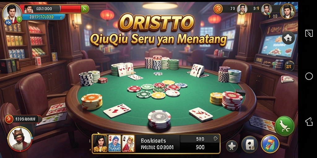 Tampilan seru gameplay QiuQiu di ORISTOTO.