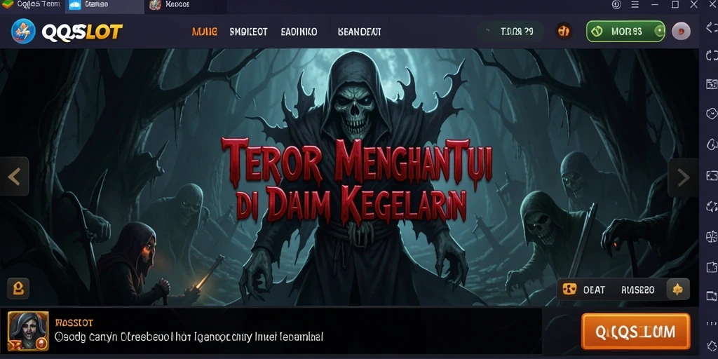 Tangkapan layar menampilkan suasana mencekam dalam gameplay QQSLOT.