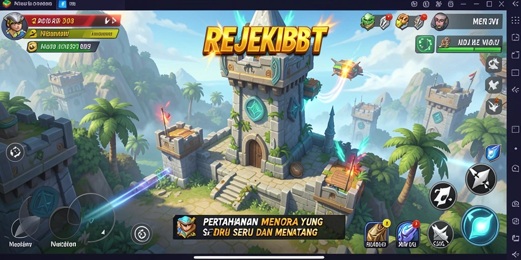 Tampilan gameplay <strong>REJEKIBET</strong> yang menegangkan dan seru saat bertahan dari serangan musuh.