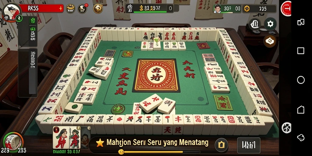 Tampilan gameplay Mahjong yang menarik dan seru di RK55.