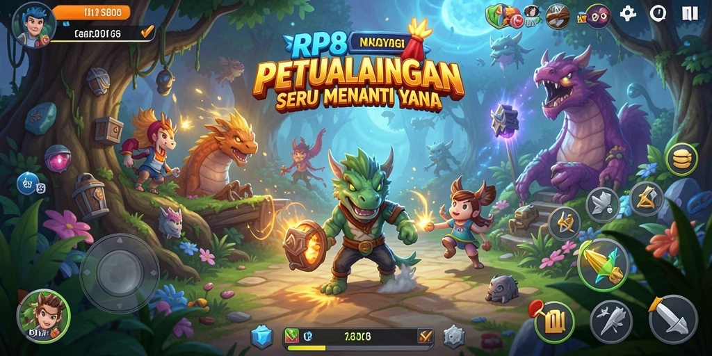 Gameplay seru RP8 yang penuh tantangan dan petualangan.
