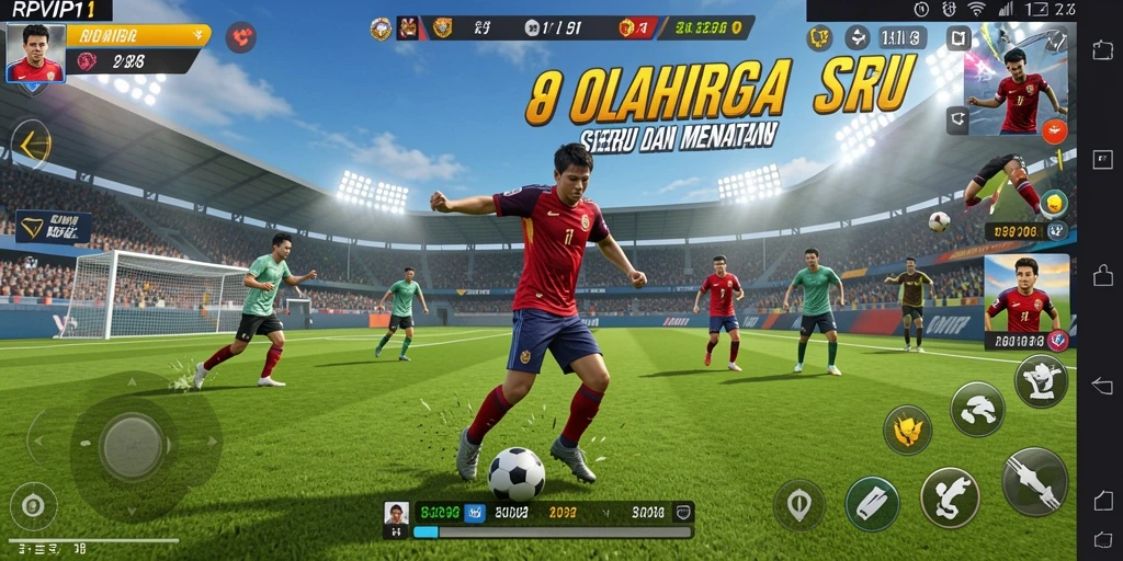 Tangkapan layar gameplay RPVIP1 yang menampilkan aksi seru dalam permainan olahraga.