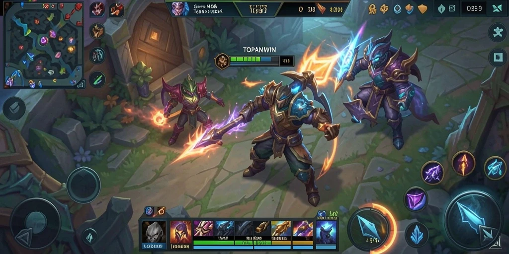 Tampilan menarik dari gameplay intens di TOPANWIN.
