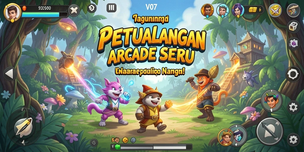 Tangkapan layar gameplay V07 yang penuh aksi dan seru.